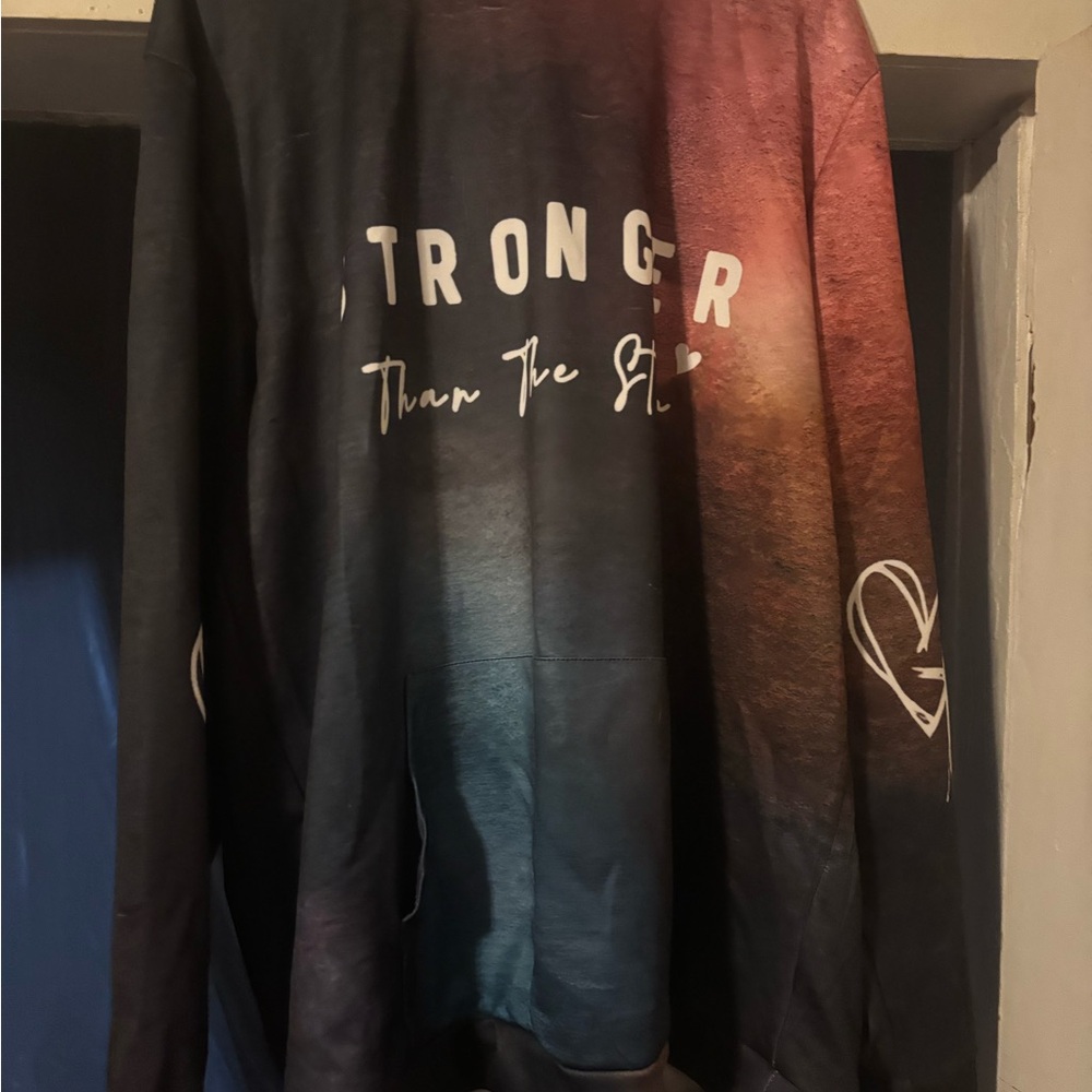 Gradient Hoodie with Inspirational Text